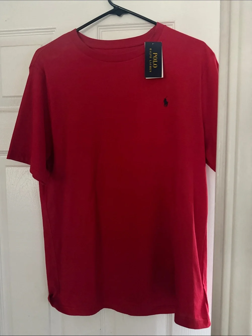 Ralph Lauren Red Short-Sleeve Crew Neck Tee with Polo Pony